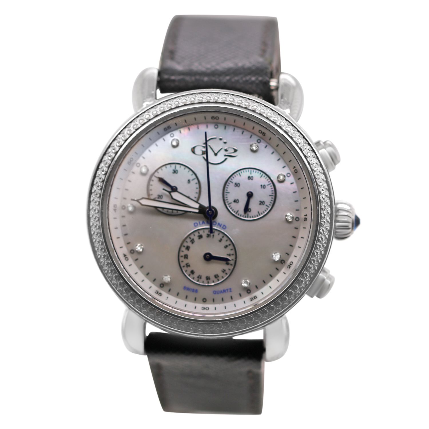 GV2 Marsala Leather Band MOP Womens Watch