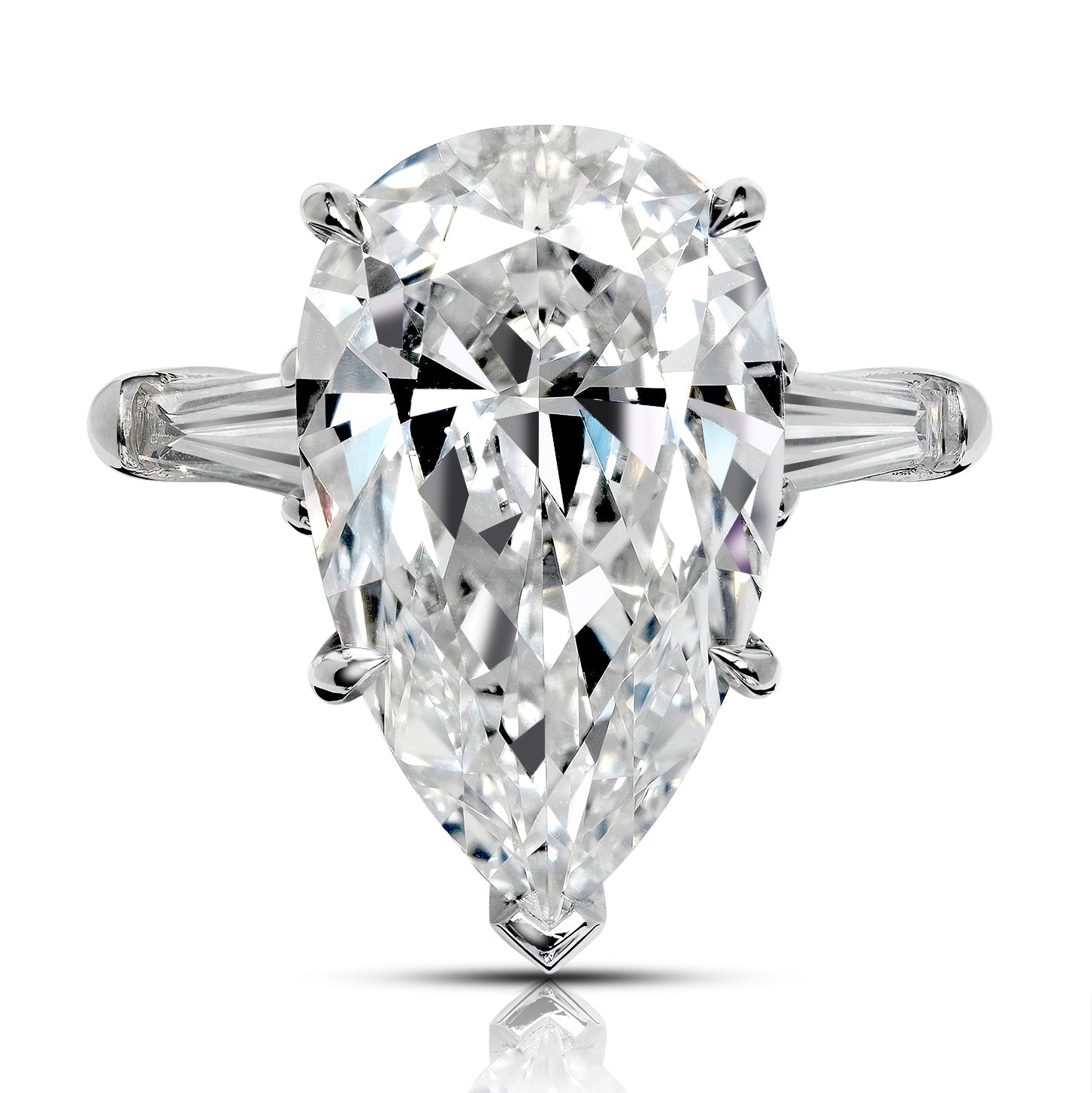 8 CARAT PEAR SHAPE G COLOR VS1 CLARITY DIAMOND ENGAGEMENT RING PLATINUM GIA CERTIFIED 7 CT G VS1 BY MIKE NEKTA