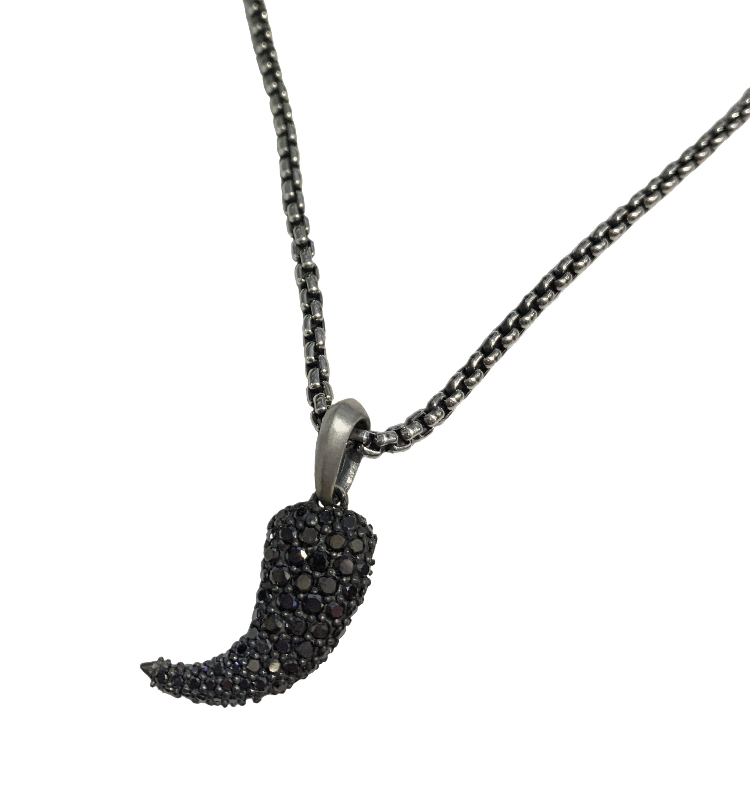 David Yurman Lion Claw Pendant Amulet with Black Diamonds