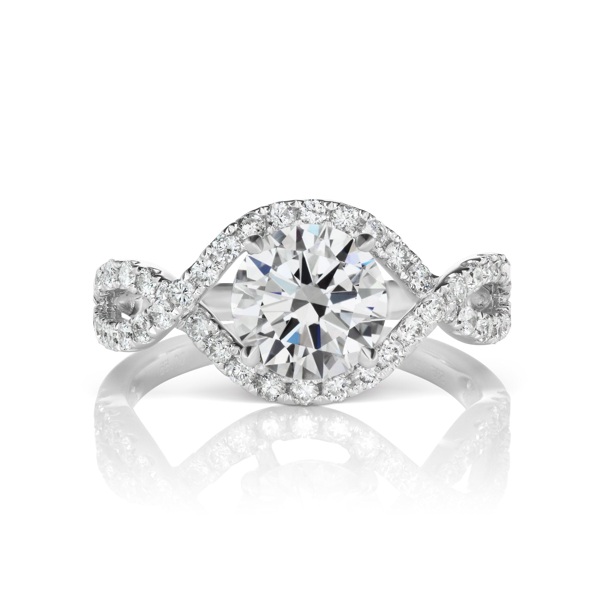 2 CARAT ROUND CUT F COLOR VS2 CLARITY DIAMOND ENGAGEMENT RING 14KW CERTIFIED 2 CT F VS2 BY MIKE NEKTA