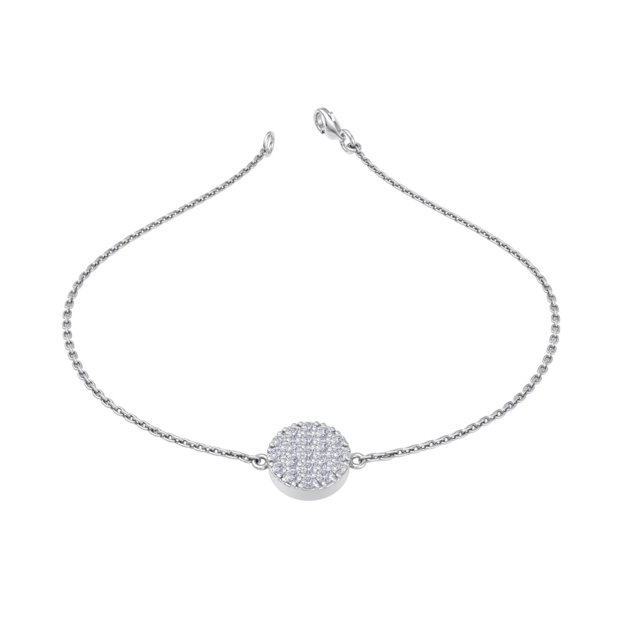 GLAM ® Circle Bracelet in 14K Gold with 0.50ct White Diamonds 