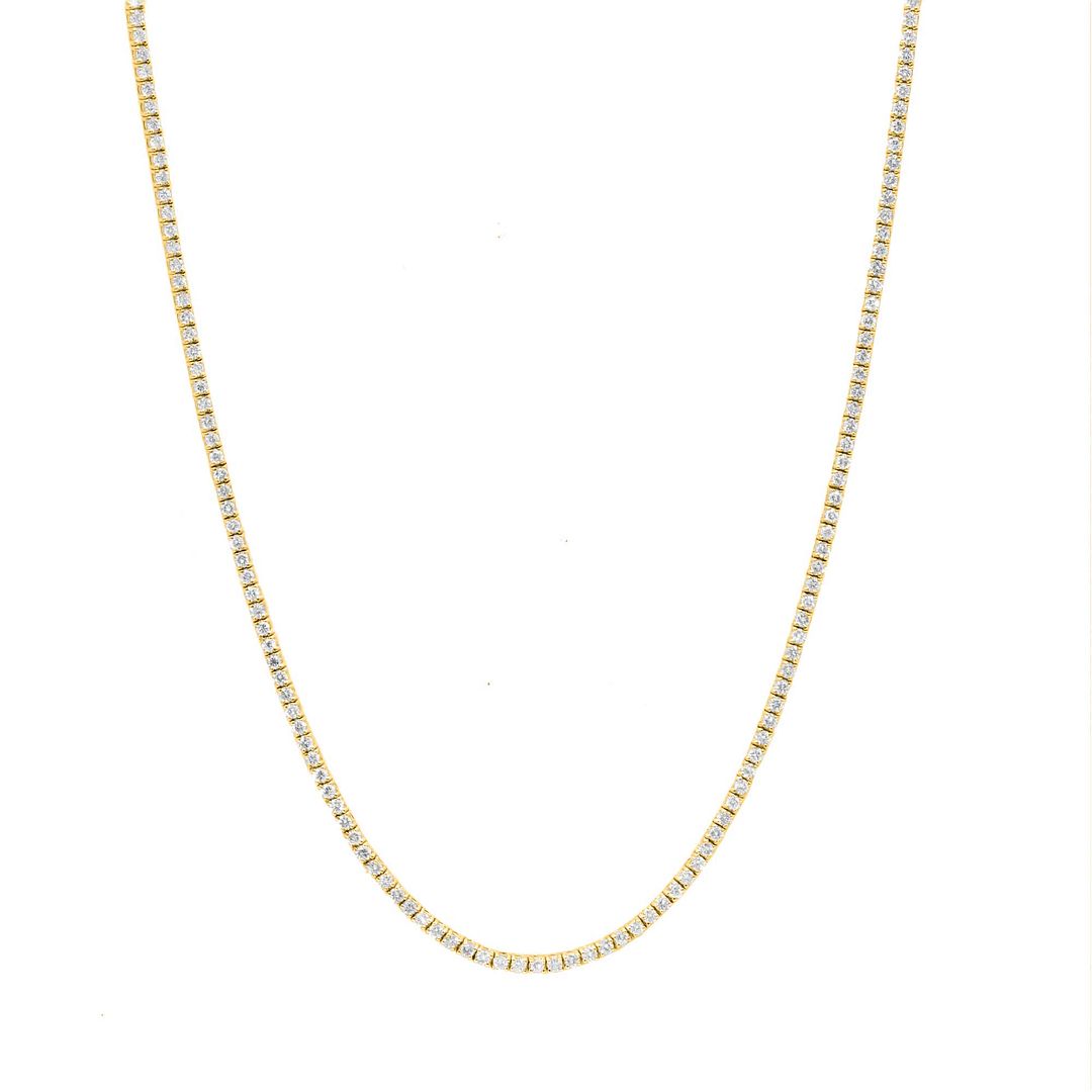 True 14k Yellow Gold 5.35 ct Diamond Necklace