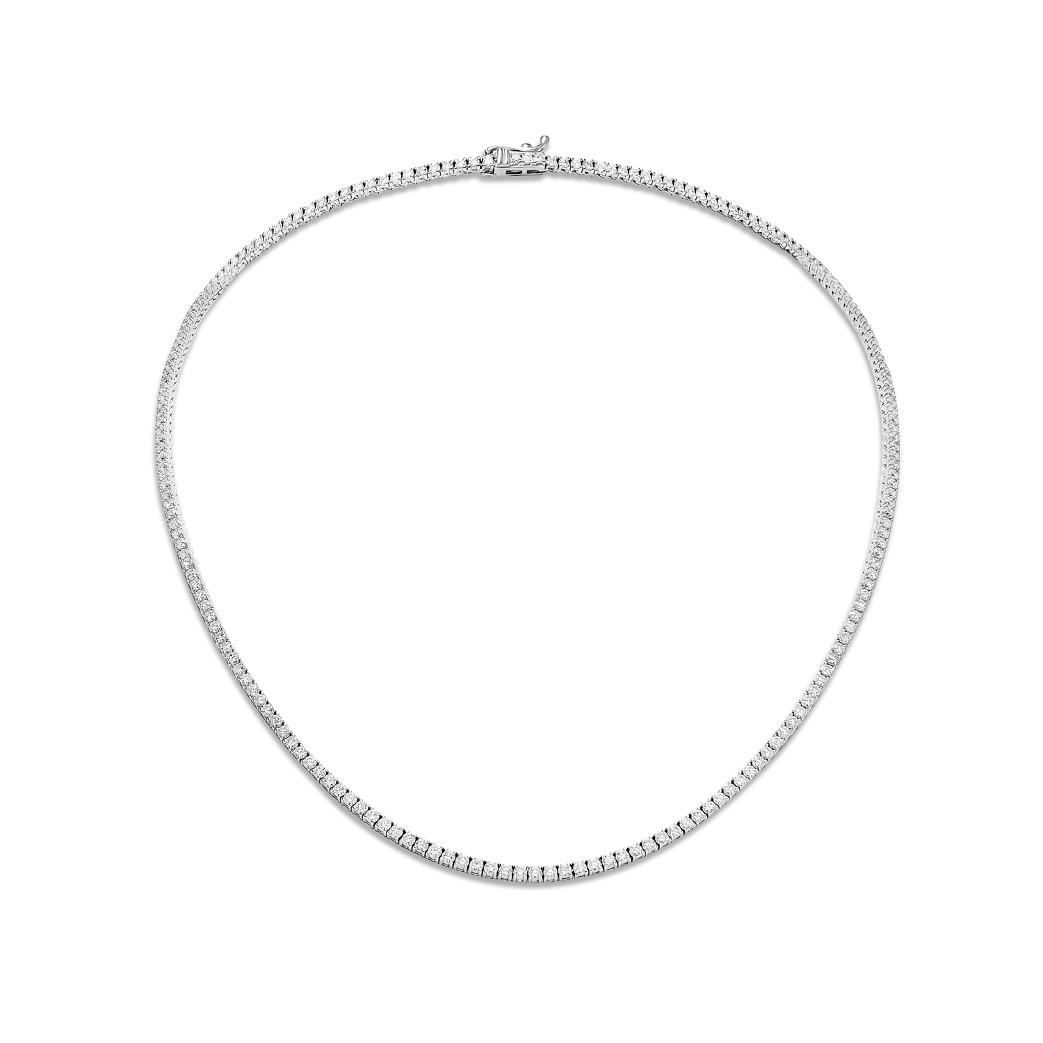 Roselyn   Carat Round Brilliant Diamond Necklace in 14kt White Gold