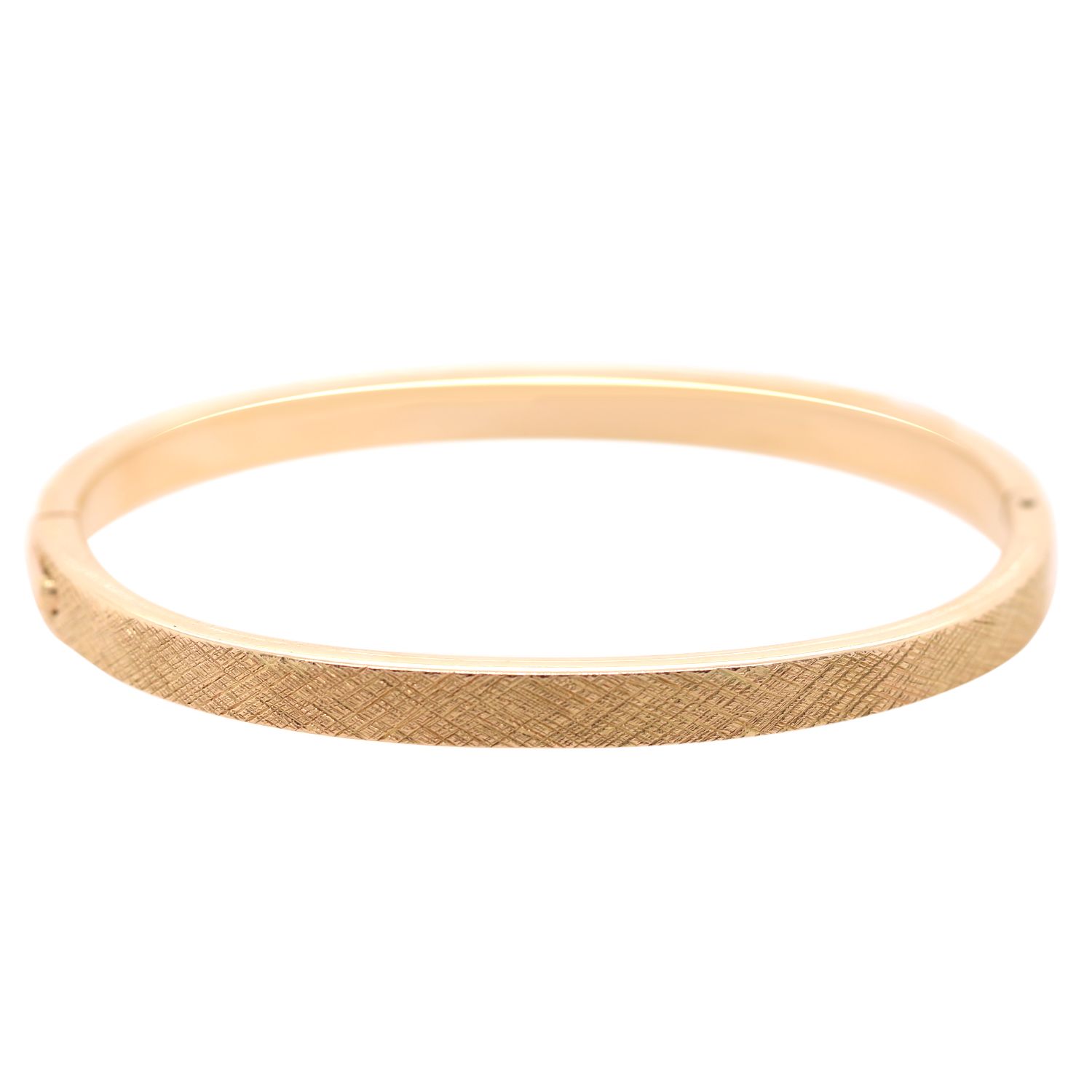 14K Yellow Gold Florentine Bangle