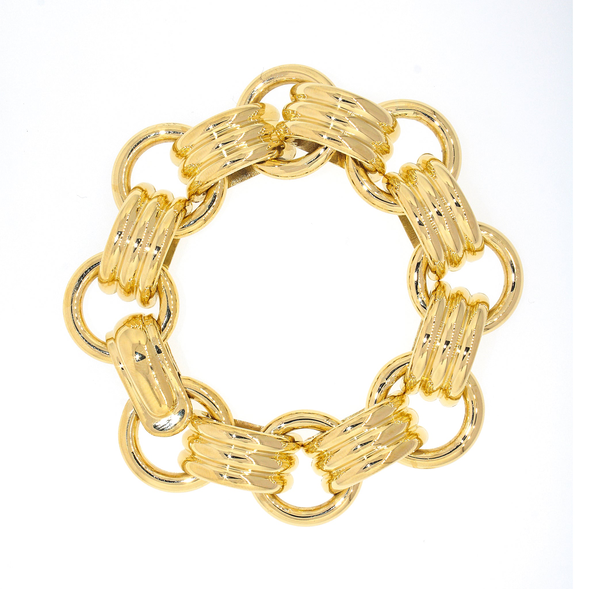 18k Yellow Gold Large Link Bracelet