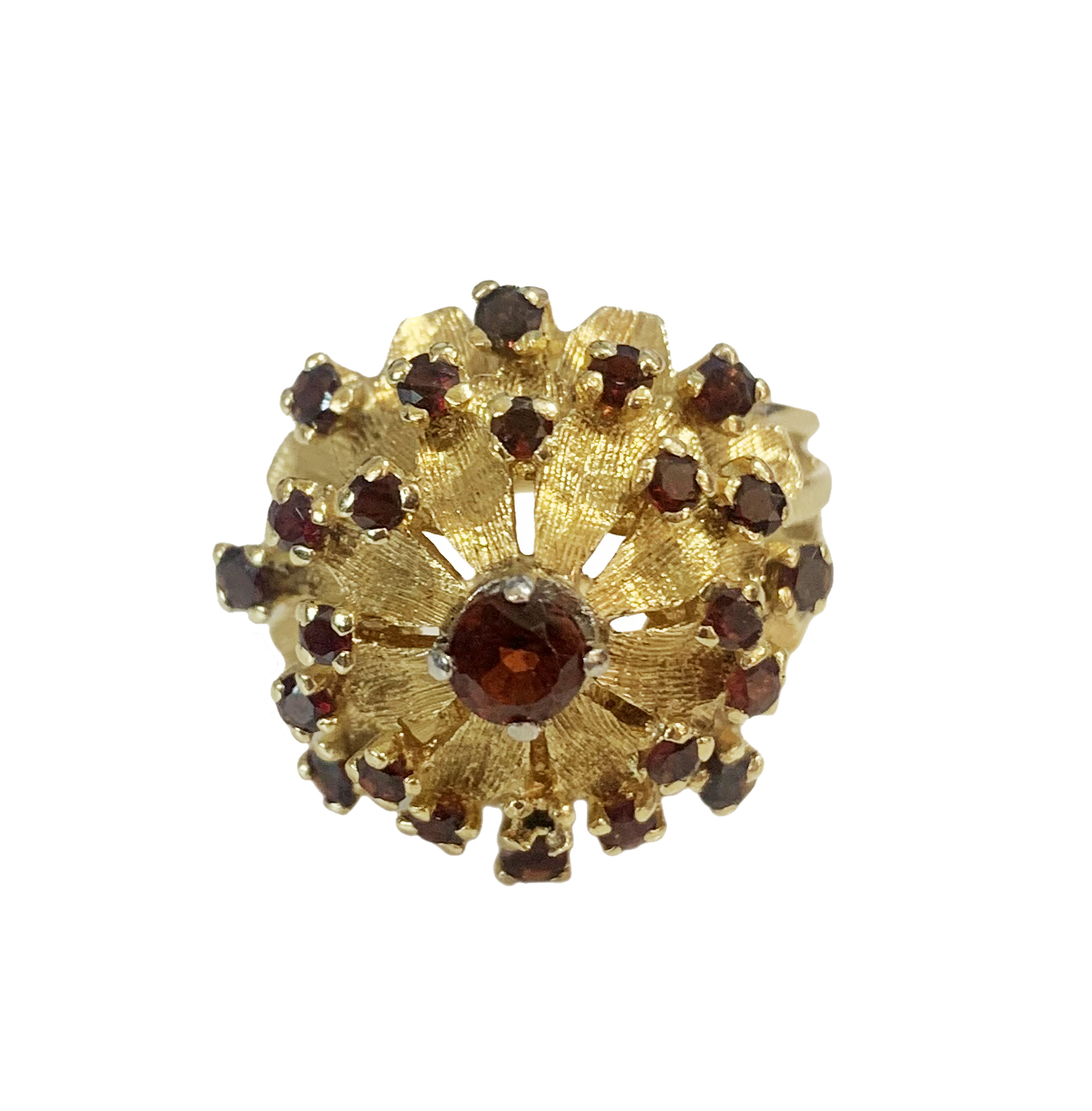 Fancy Garnet Ring in Yellow Gold