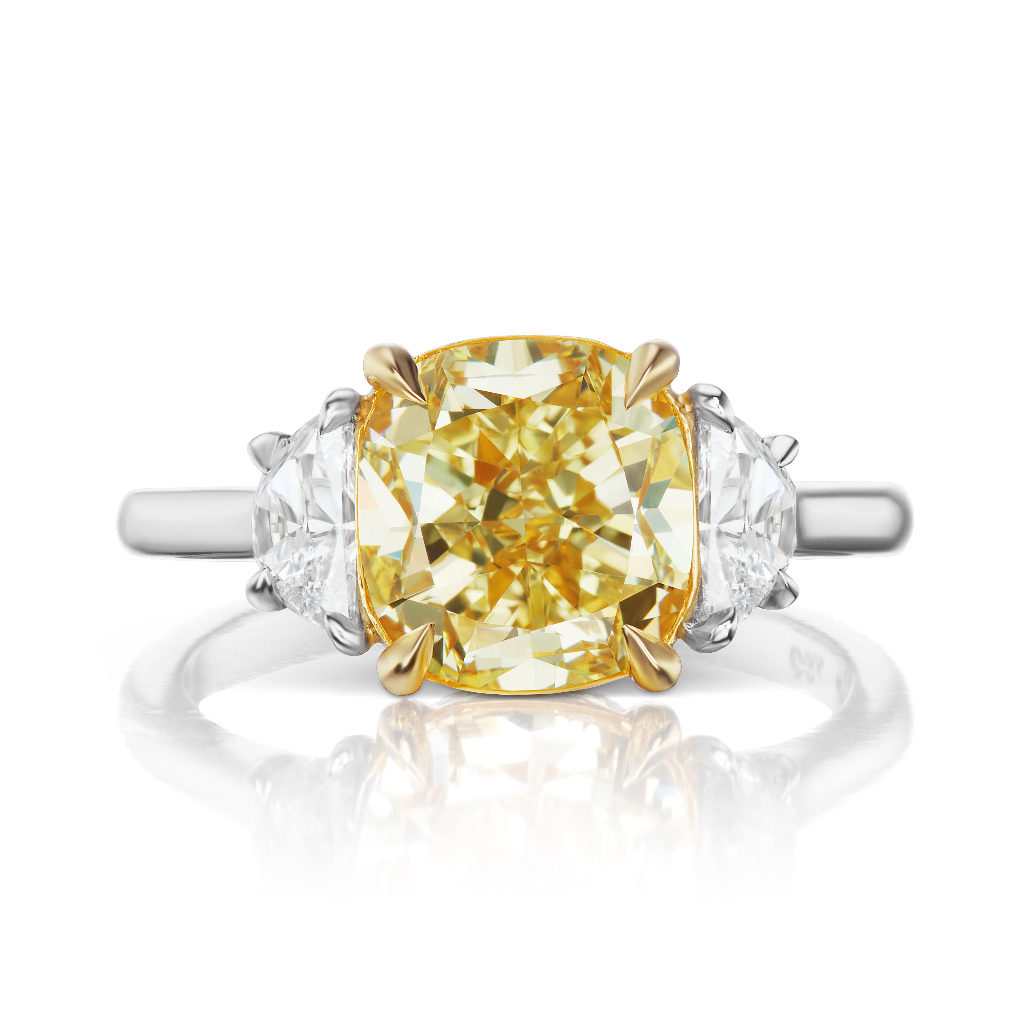 5 CARAT CUSHION CUT LIGHT YELLOW COLOR VS CLARITY DIAMOND ENGAGEMENT RING PLATINUM  18K GOLD GIA CERTIFIED 4 CT LY VS BY MIKE NEKTA