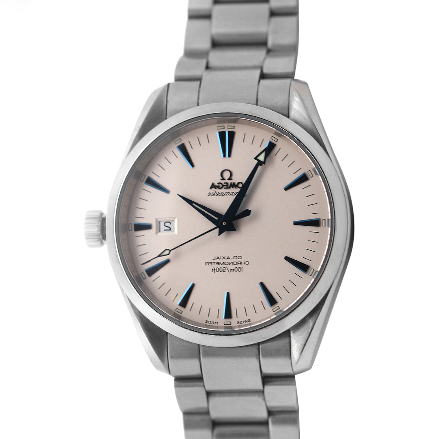 OMEGA Seamaster Aqua Terra White Shell Dial Automatic Men's Watch
