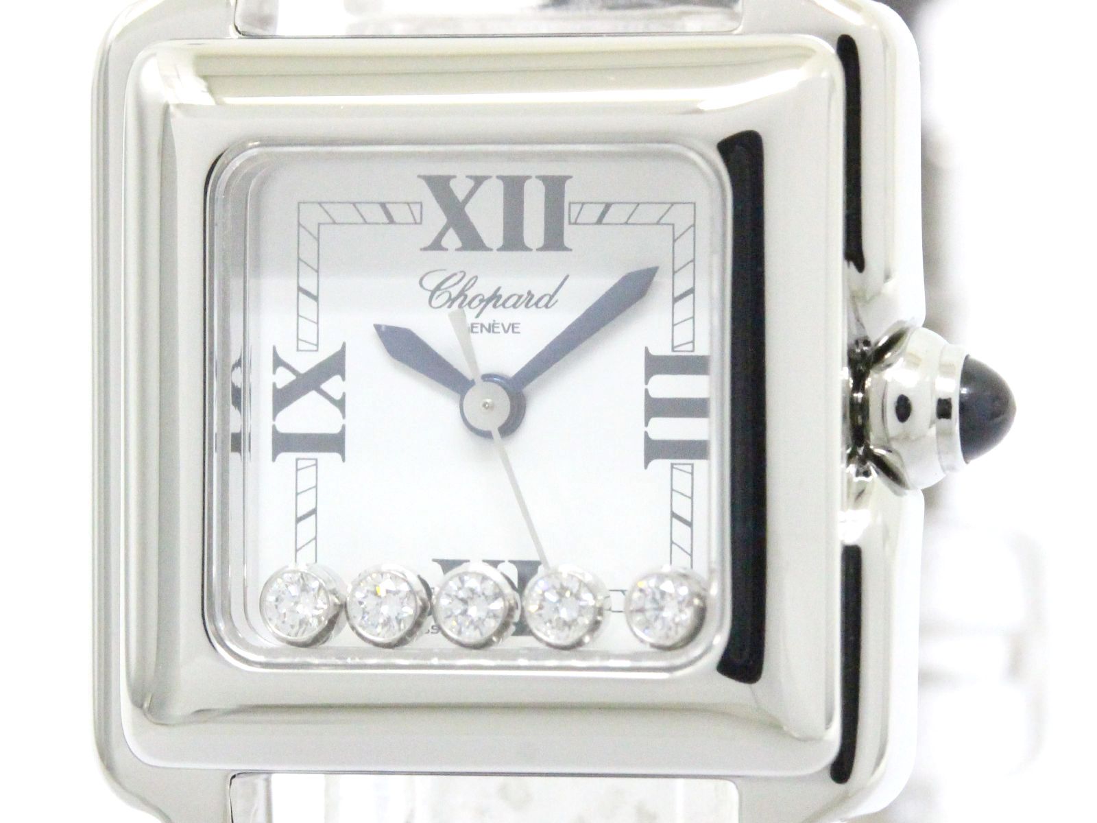 ショパール Chopard ハッピースポーツ 27/8892-23 レディース 腕時計 5P ダイヤ ホワイト クォーツ Happy Sport 90319107 Chopard 27/8892-23 Happy Sport White Dial SS Leather Quartz Ladies