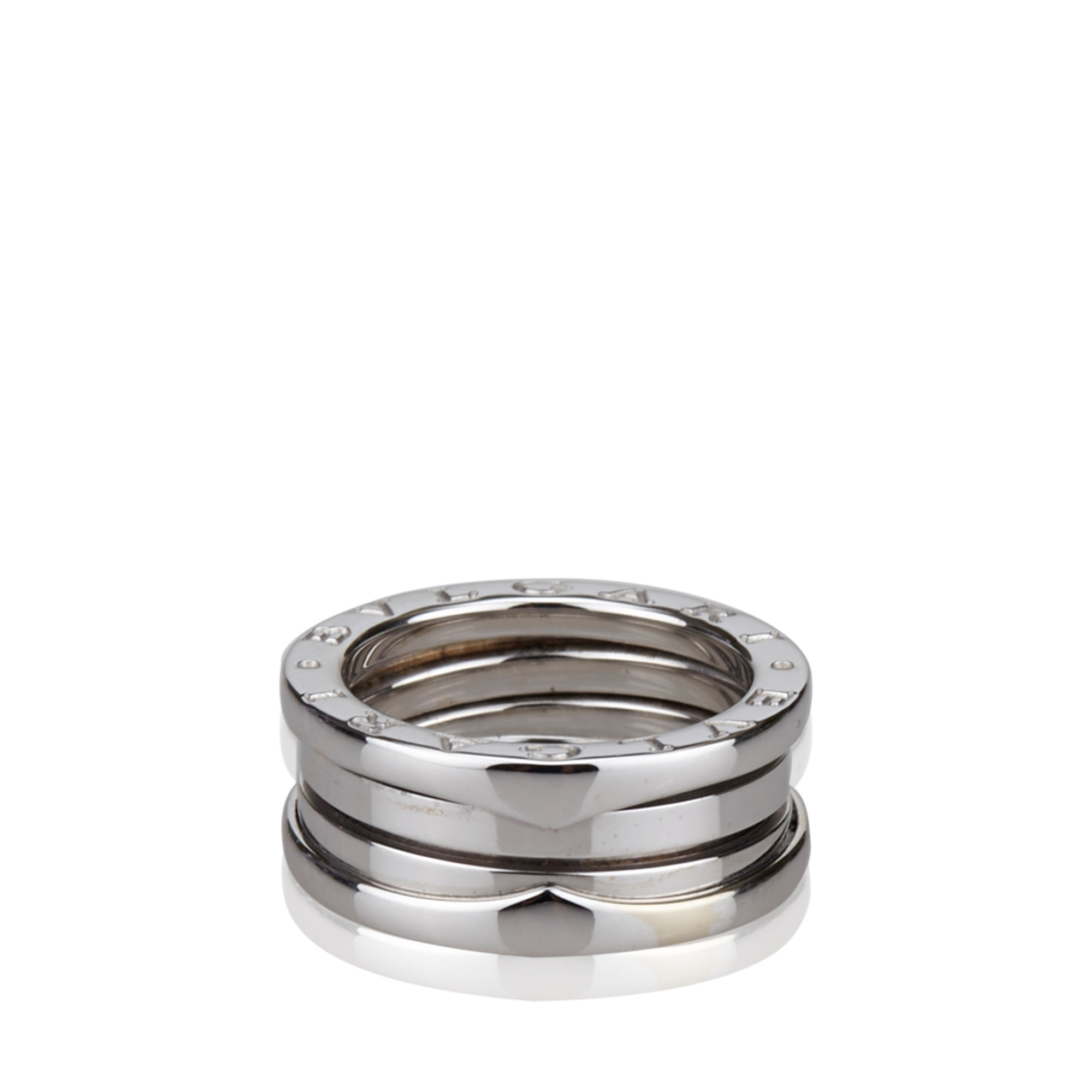 Bulgari 18K White Gold B.Zero1 Two Band Ring 
