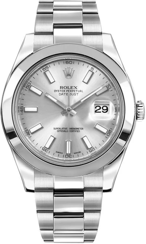 Rolex Datejust II 41 Silver Dial Steel Mens Dress Automatic Luxury Watch Online