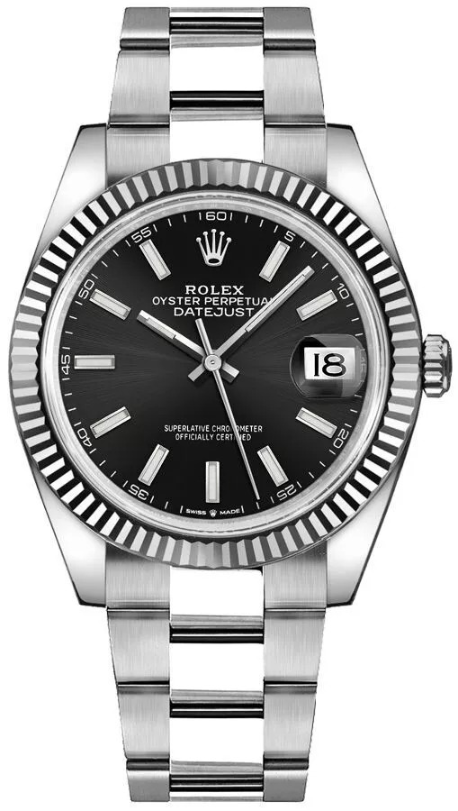 Rolex Datejust New Fluted White Gold Bezel Casual Mens Watch For Sale Online