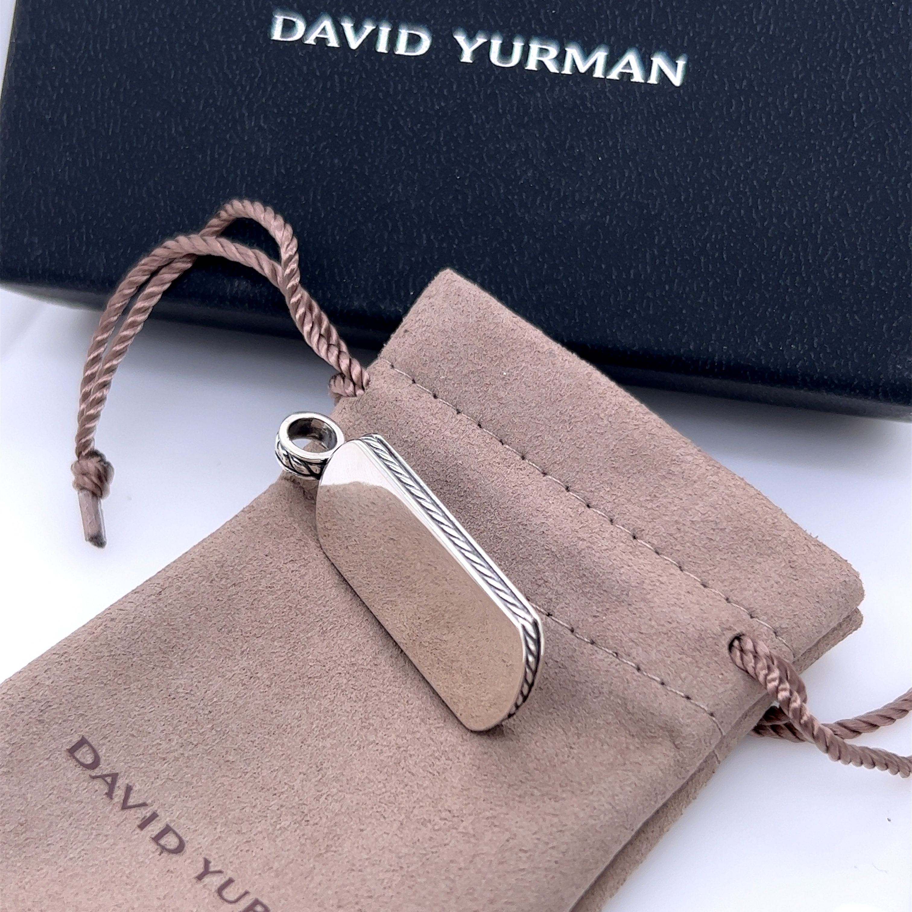 David Yurman Exotic Stone Lapis Lazuli Streamline Silver Men's Dog