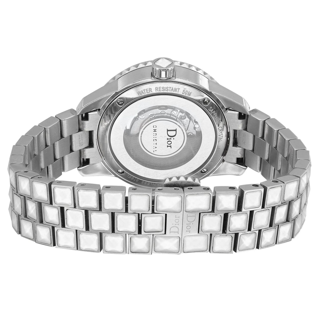 Christian Dior Christal 33mm Steel Diamond MOP Dial Ladies Watch