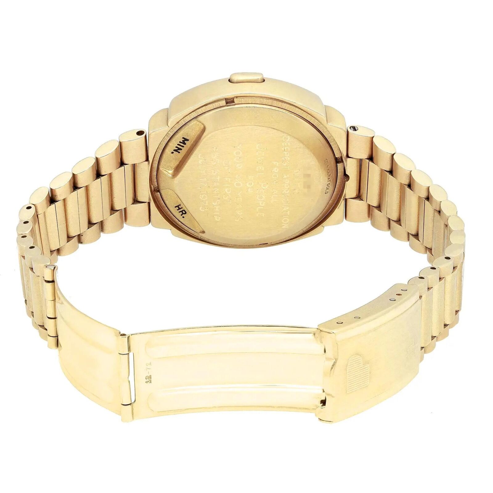 Vintage Tiffany And Co Pulsar P2 14K Yellow Gold Quartz Led 