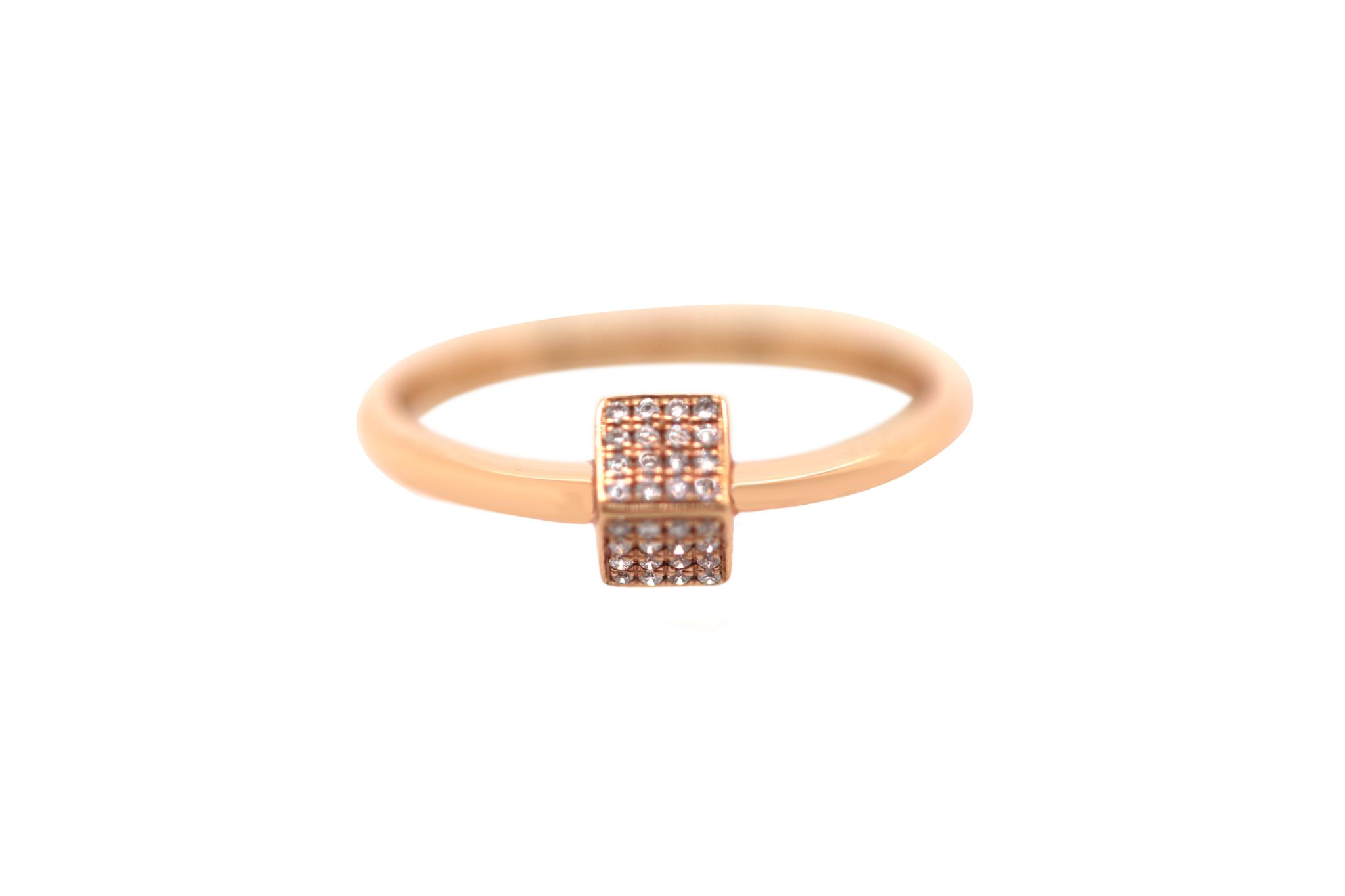 18k Rose Gold and Diamond Ring