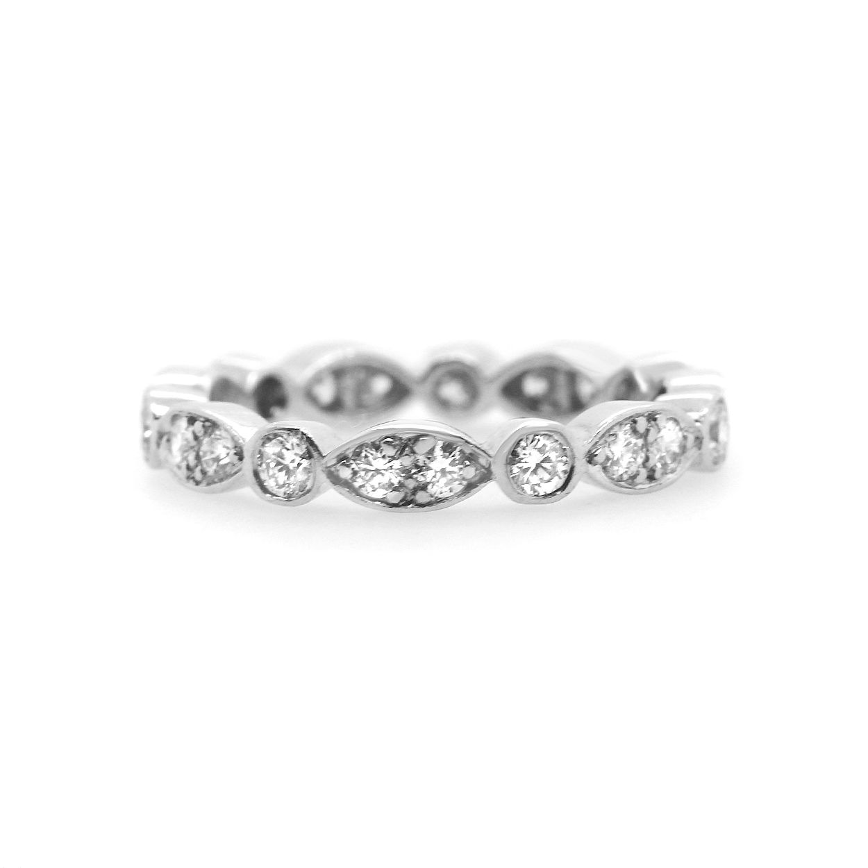 Tiffany  Co. Platinum Jazz Diamond Ring