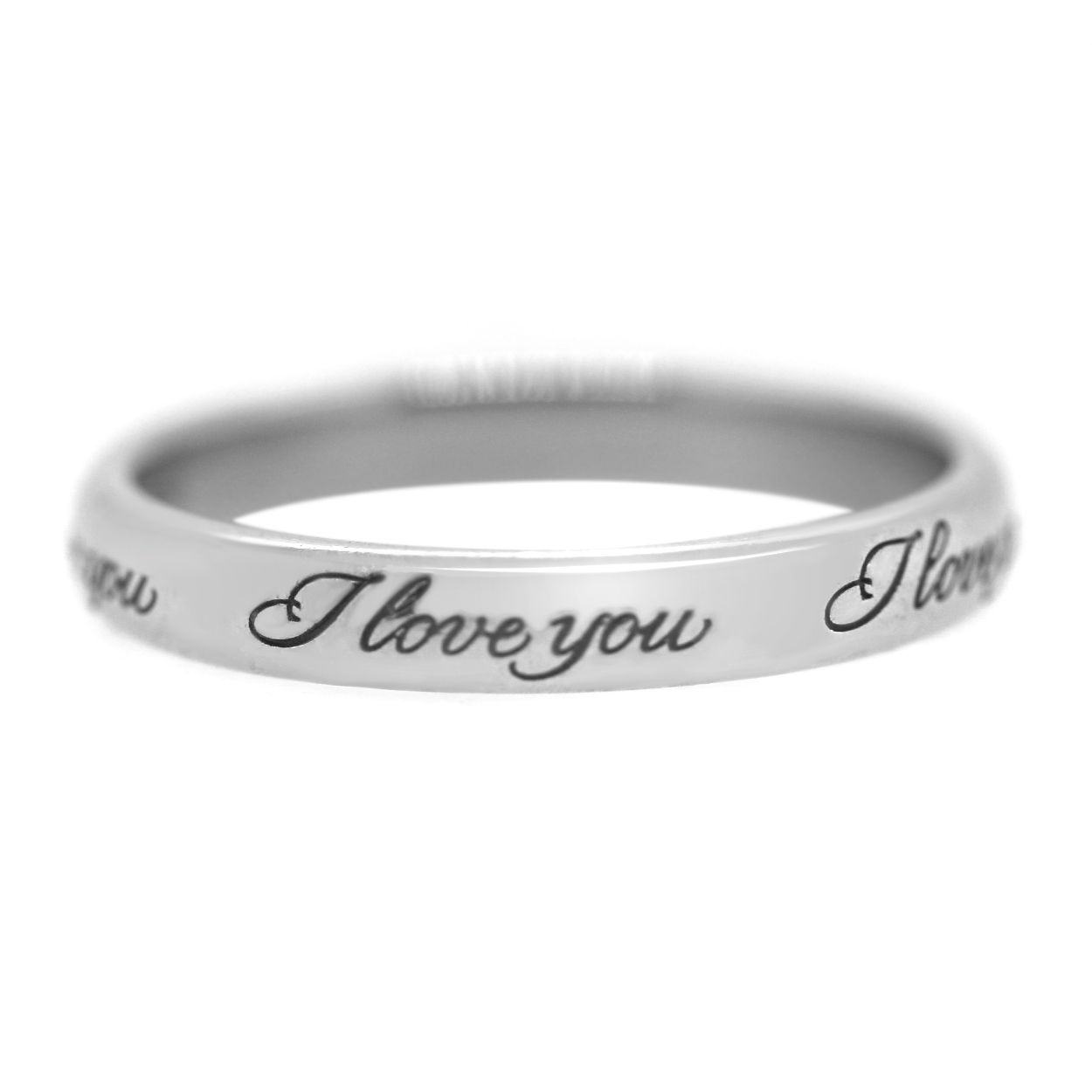 Tiffany  Co. Platinum I Love You Band Ring 7