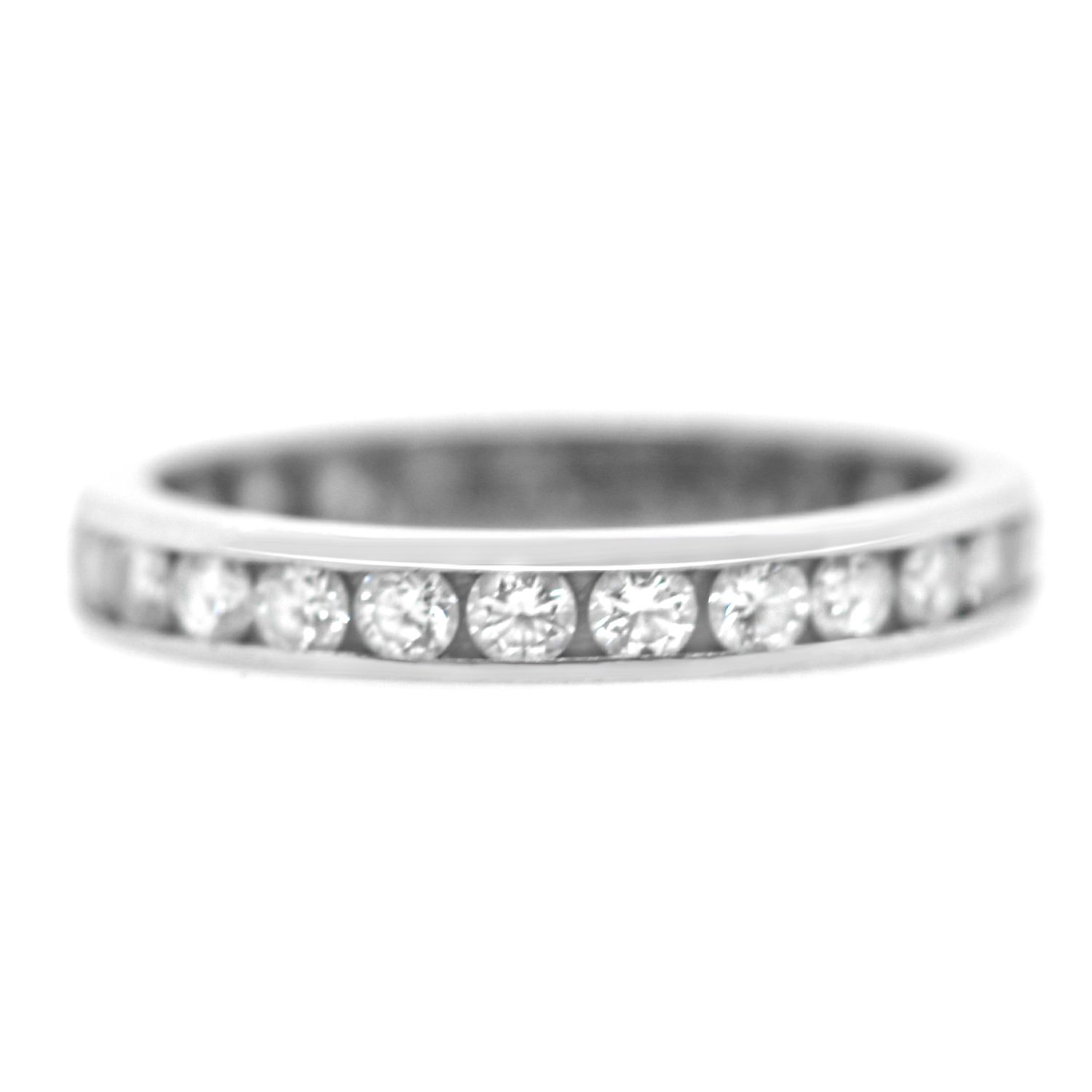 Tiffany  Co. Platinum and Diamond Eternity Band 5.75