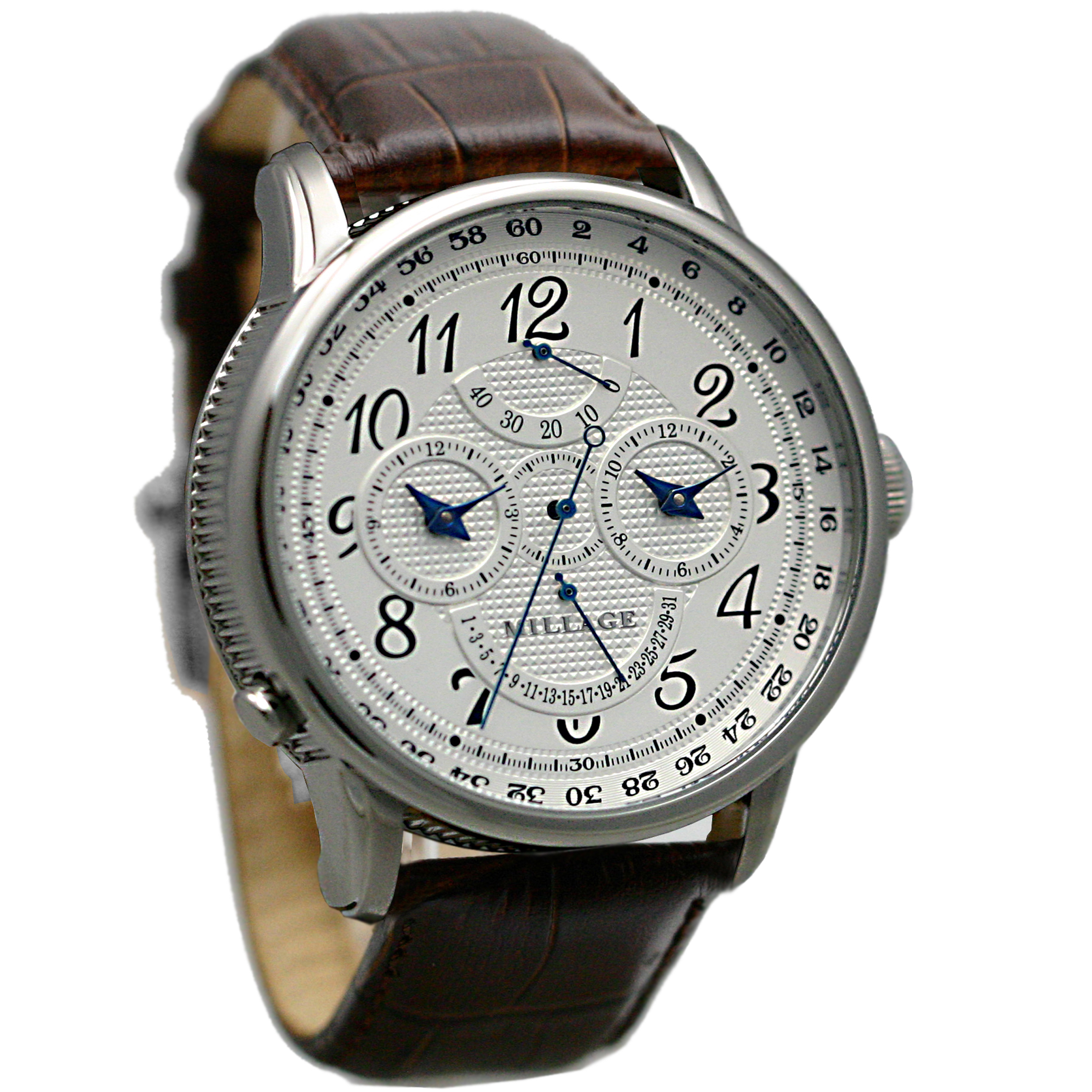 M3526 LIGHT SILVER ON SILVER BROWN/MILLAGE WATCHES