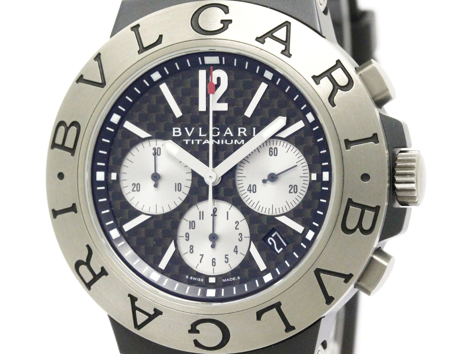 Bulgari Diagono TI44TACH Chronograph Titanium 44mm Mens Watch