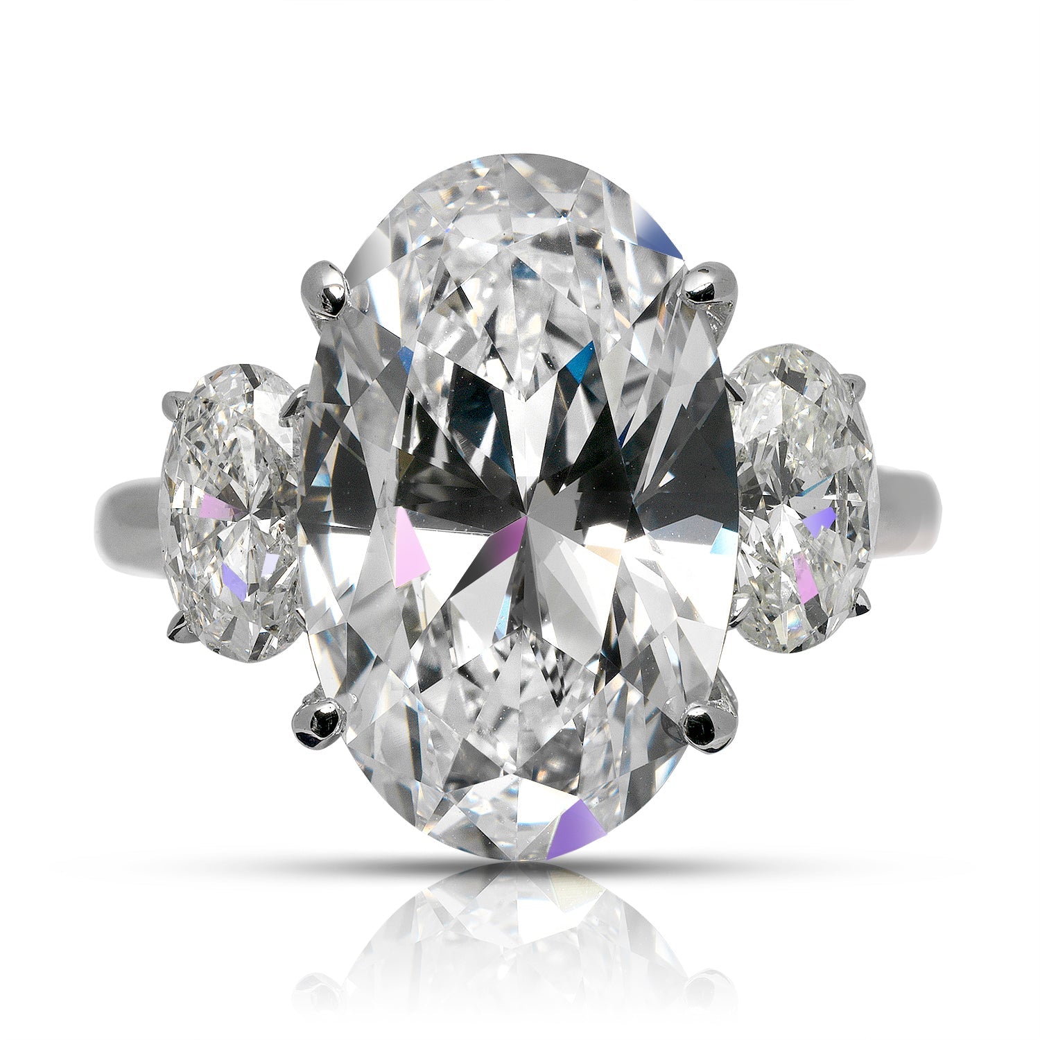 8 CARAT OVAL CUT E COLOR VVS1 CLARITY DIAMOND ENGAGEMENT RING 18K WHITE GOLD GIA CERTIFIED 6 CT E VVS1 BY MIKE NEKTA