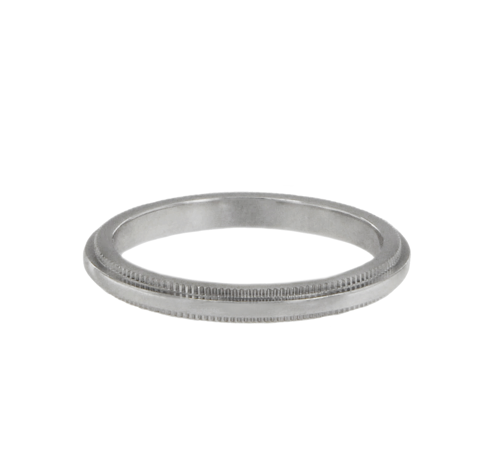Tiffany Classic Milgrain Wedding Platinum Band Ring