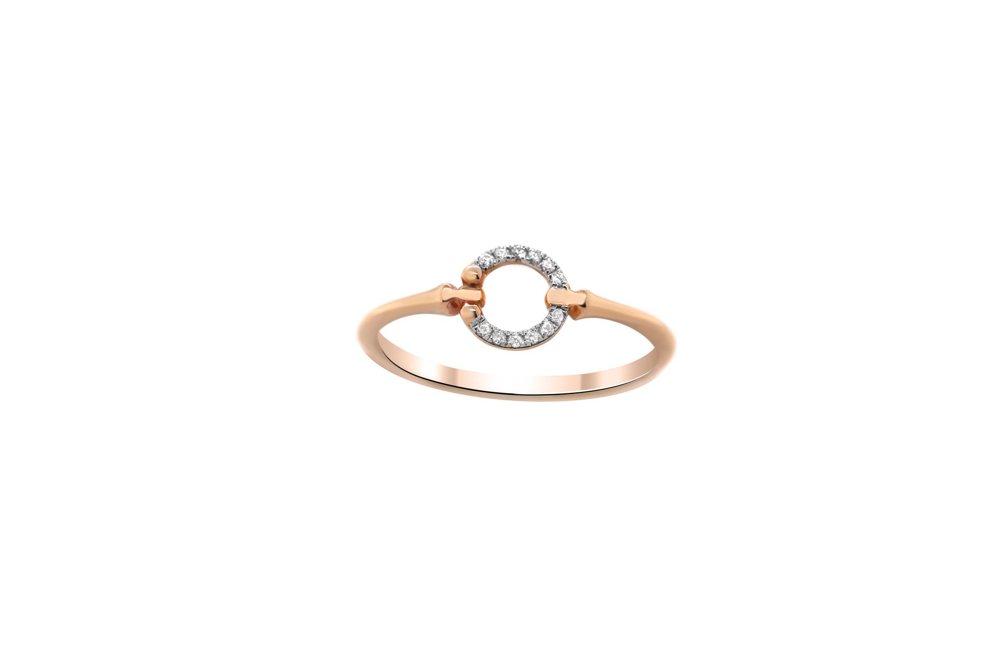 18k Rose Gold and Diamond Ring