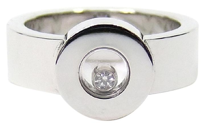 Chopard 18K White Gold Happy Diamond Icon Ring Size: 6