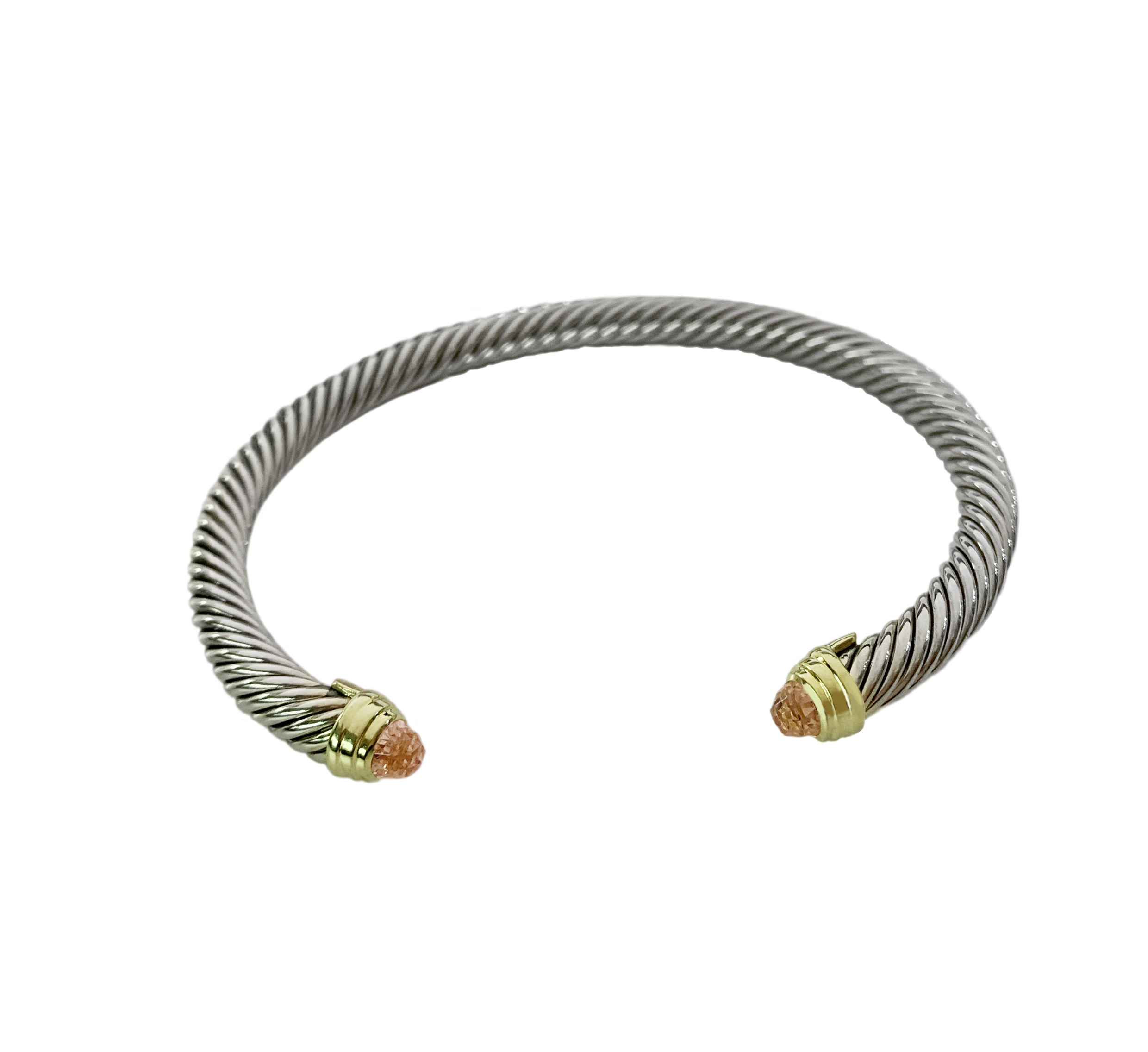 David Yurman Cable Classic Bracelet with Morganite and Gold