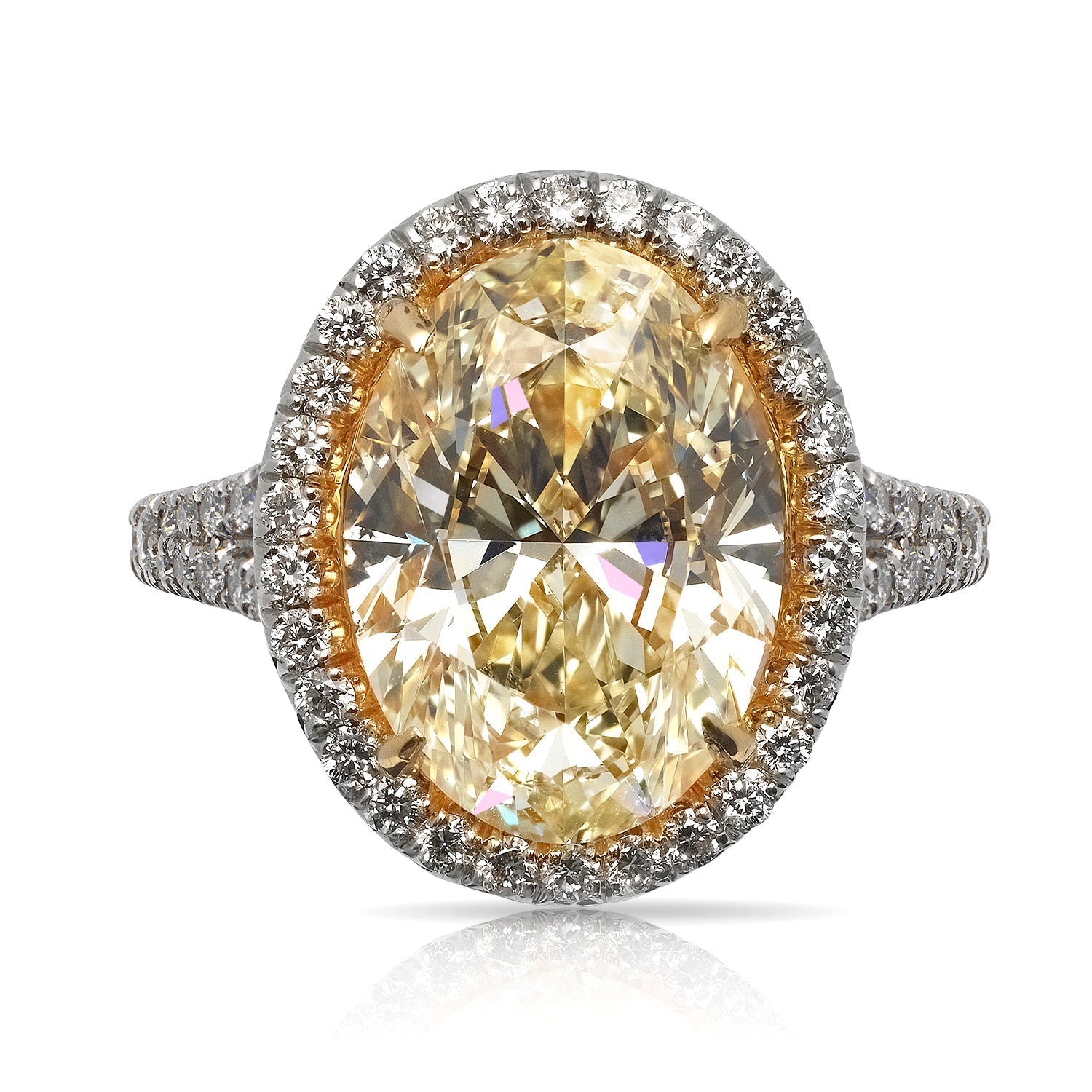 7 CARAT OVAL CUT HALO DIAMOND ENGAGEMENT RING PLATINUM  18K GOLD GIA CERTIFIED 6 CT SI1 BY MIKE NEKTA