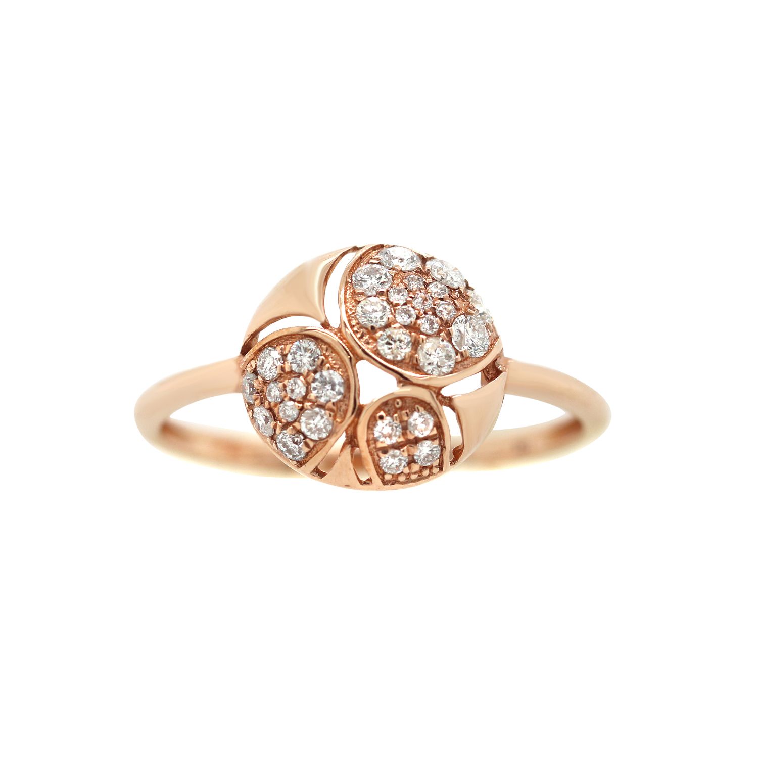 18k Rose Gold and Diamond Ring