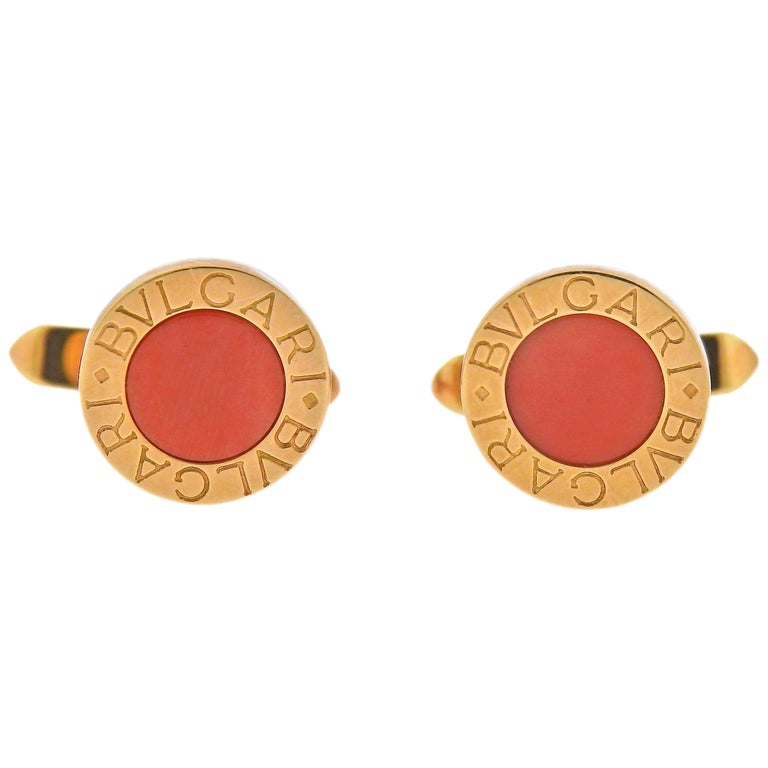 Bulgari Coral Gold Cufflinks