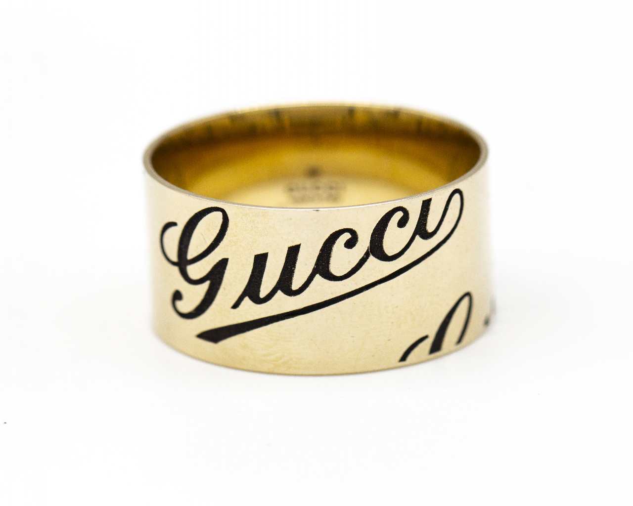 True GUCCI ICON PRINT Collection Ring in Yellow Gold