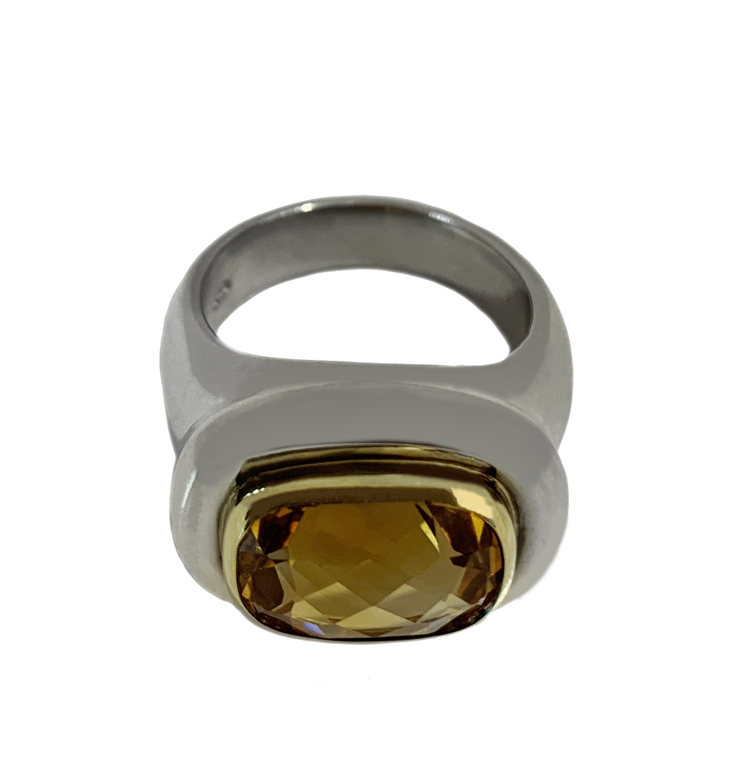 Vintage David Yurman Citrine Silver  Gold Ring
