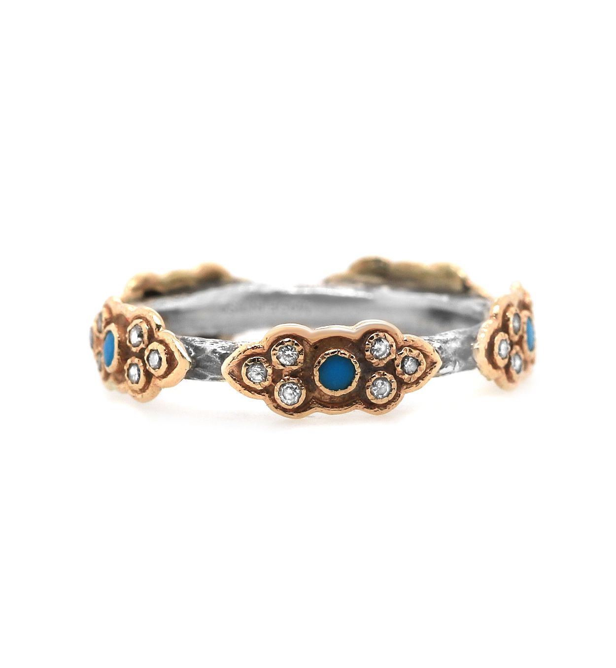Armenta Scroll Stack Band Ring
