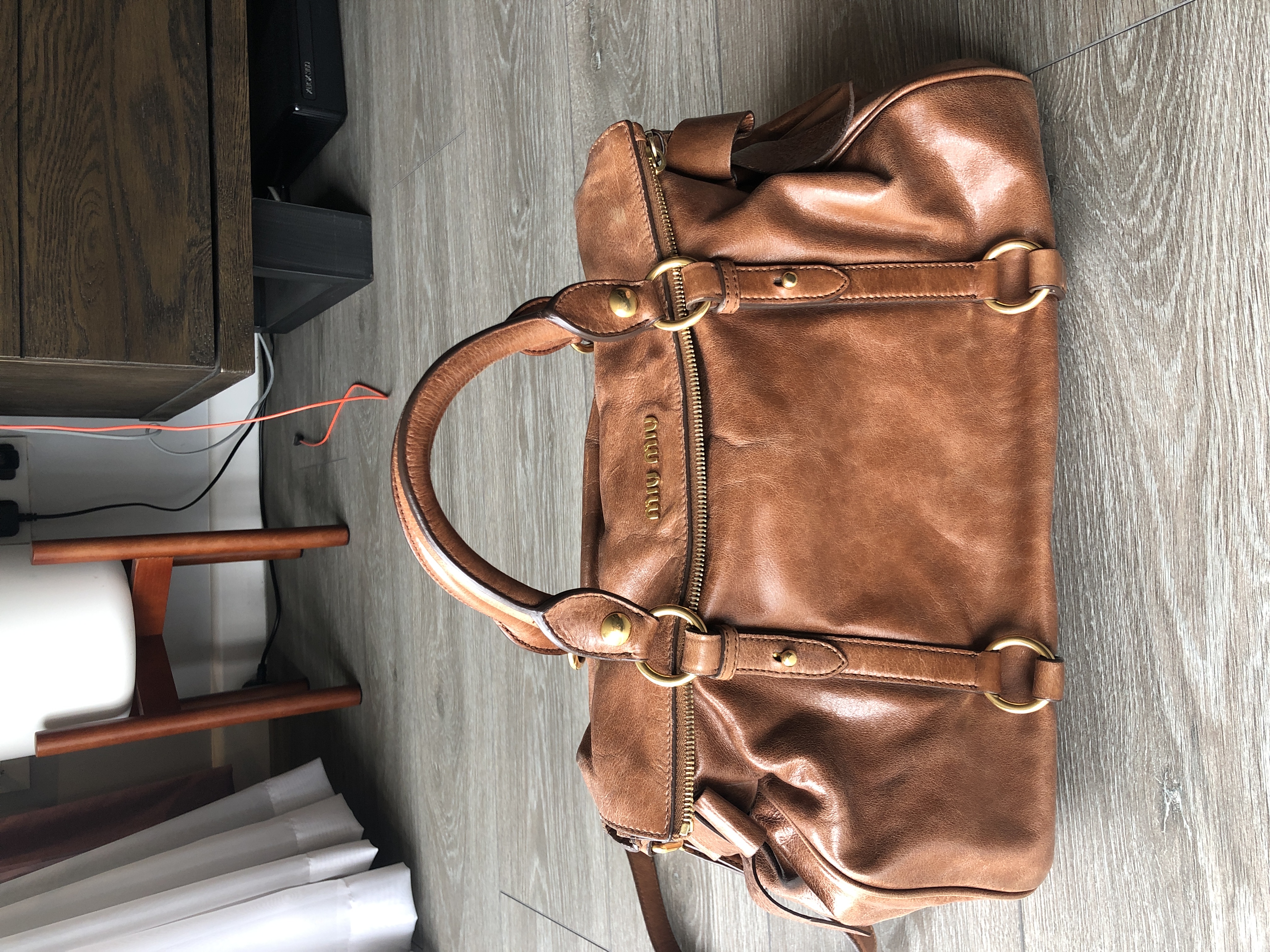 Vitello Lux Bow Satchel
