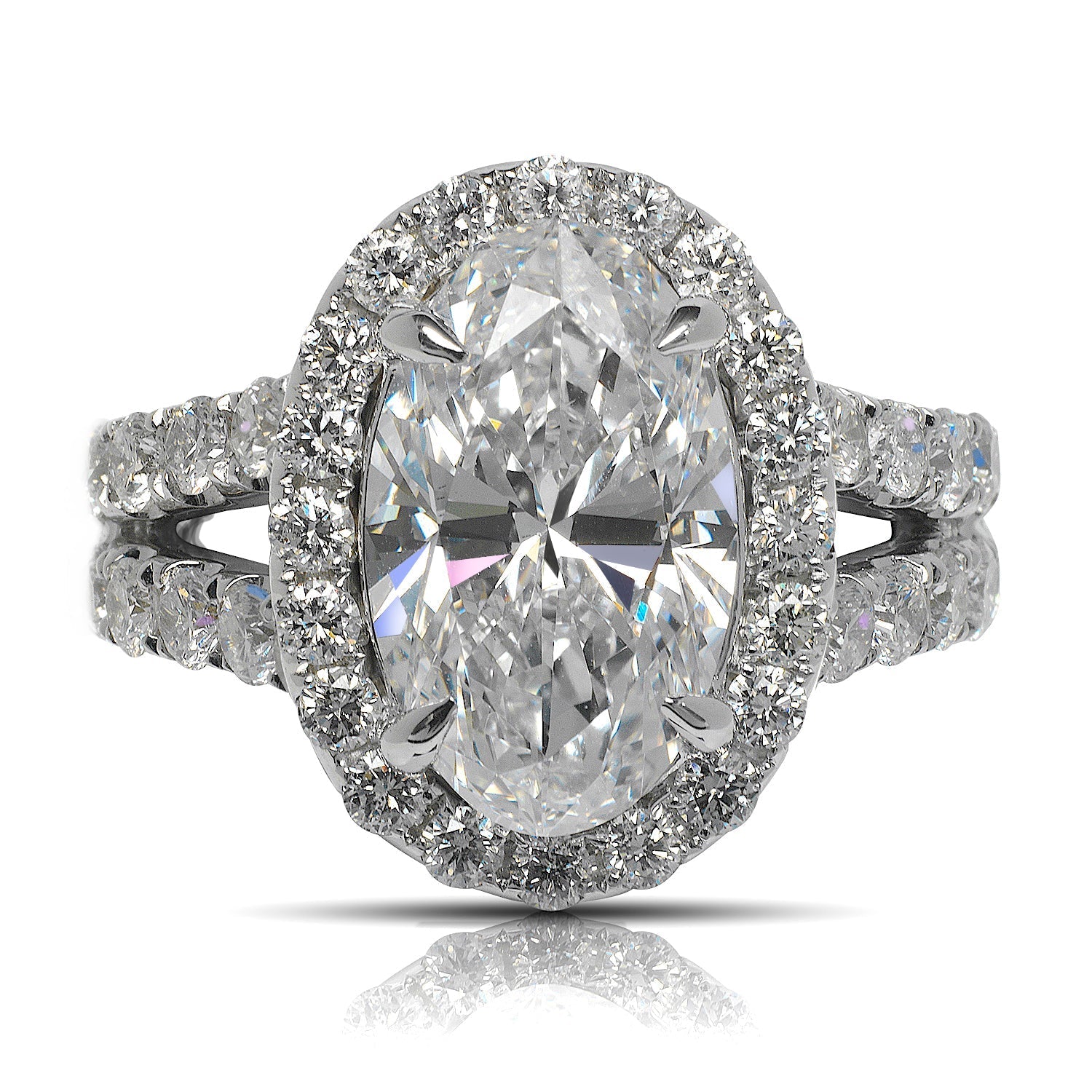 6 CARAT OVAL CUT D COLOR VS1 CLARITY DIAMOND ENGAGEMENT RING 18K WHITE GOLD GIA CERTIFIED 4 CT D VS1 BY MIKE NEKTA