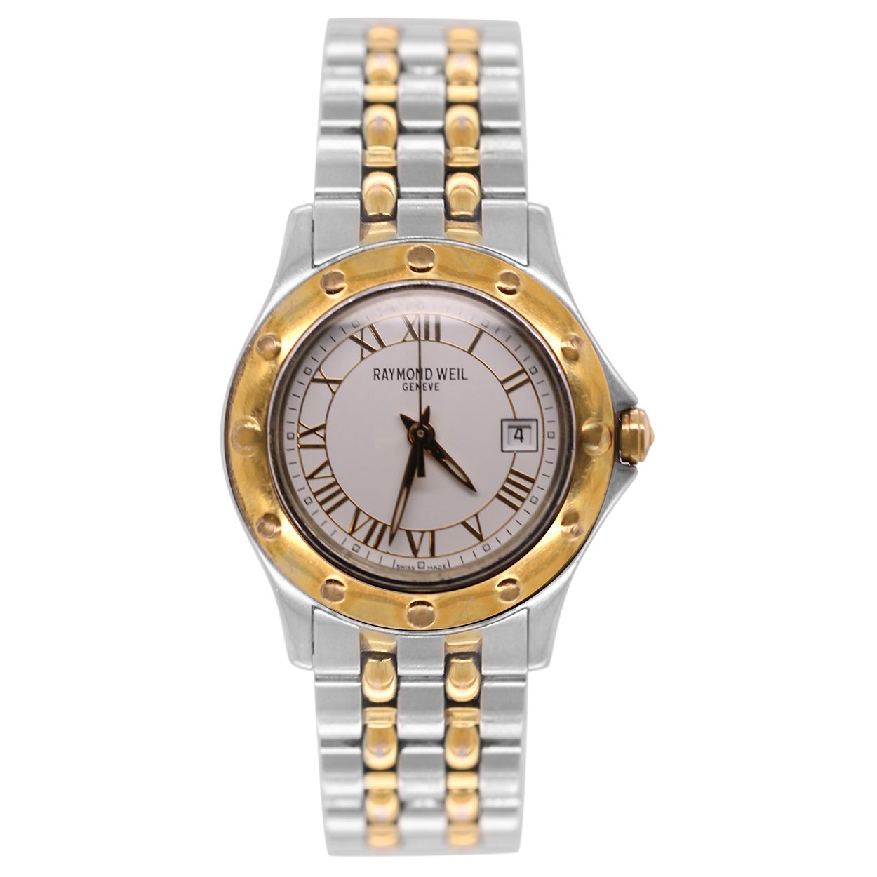 Raymond Weil Ladies Geneve Tango White Dial Two Tone Stainless Steel Watch
