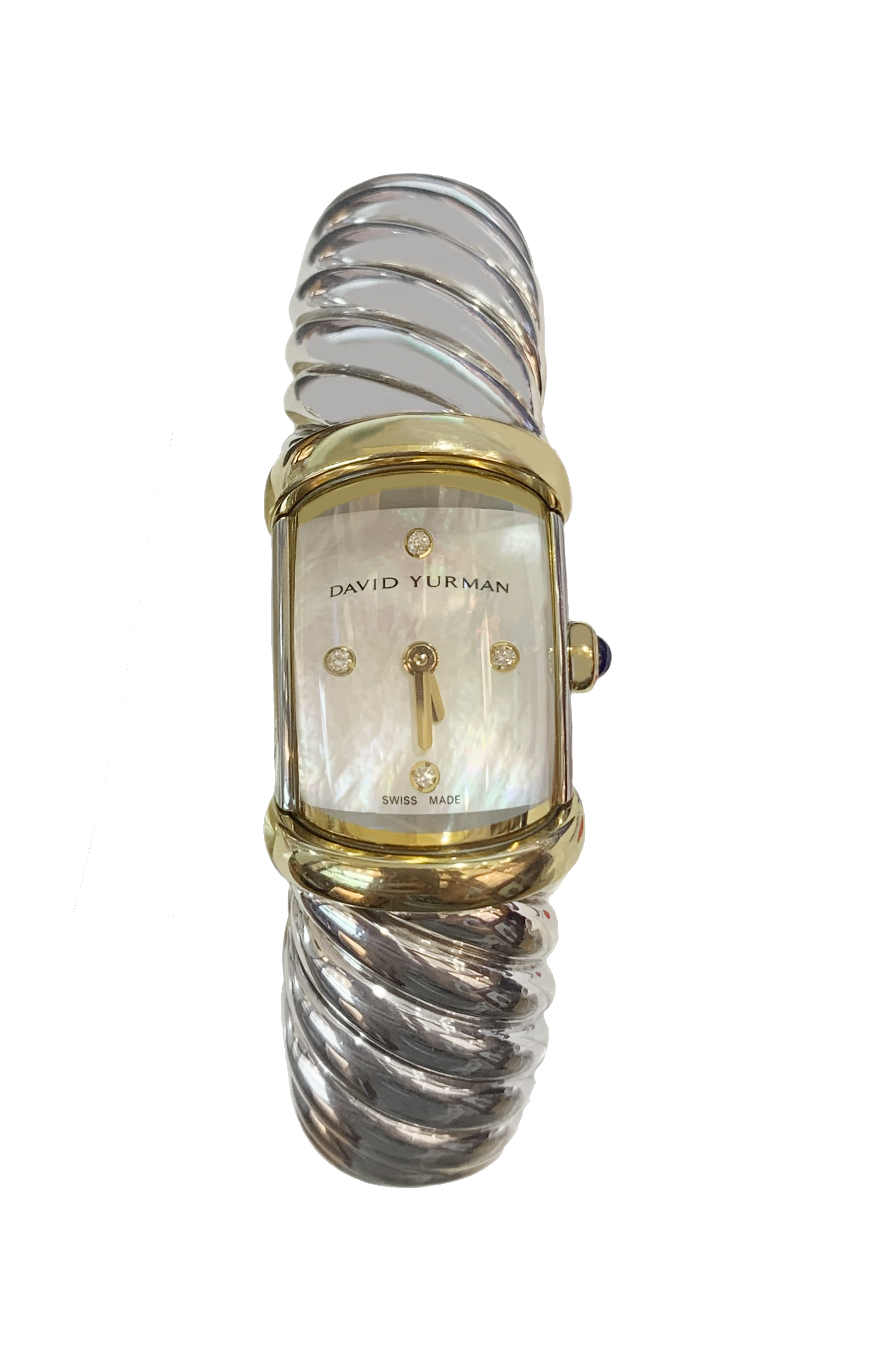David Yurman Sterling Silver 18K Yellow Gold Ladies Watch