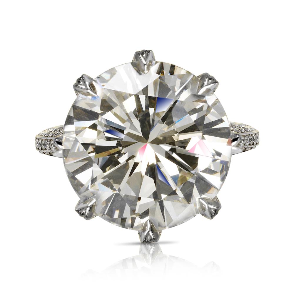 Claudia  Carat   Round Brilliant Diamond Engagement Ring in Platinum. EGL