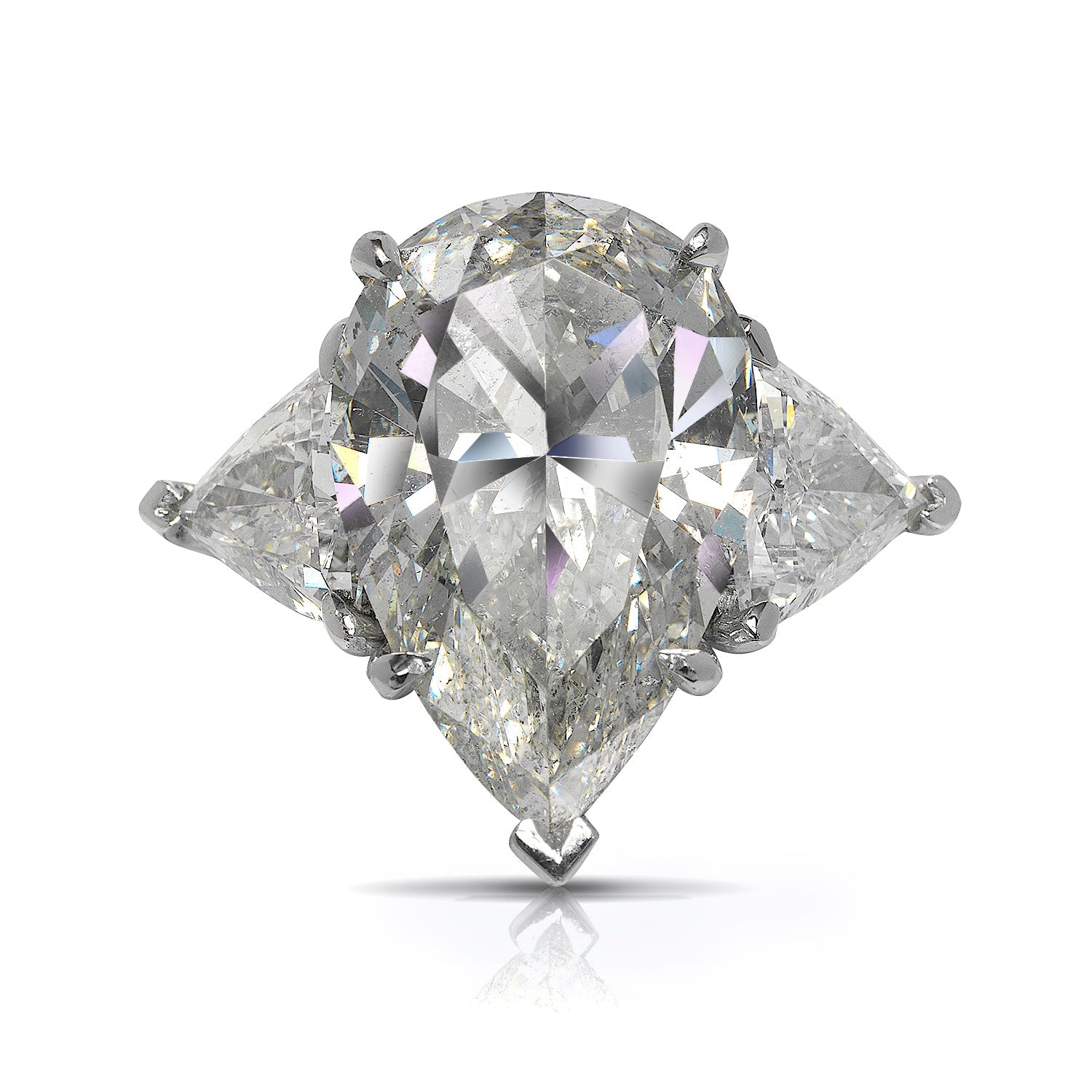 7 CARAT PEAR SHAPE F COLOR SI1 CLARITY DIAMOND ENGAGEMENT RING PLATINUM CERTIFIED 6 CT F SI1 BY MIKE NEKTA