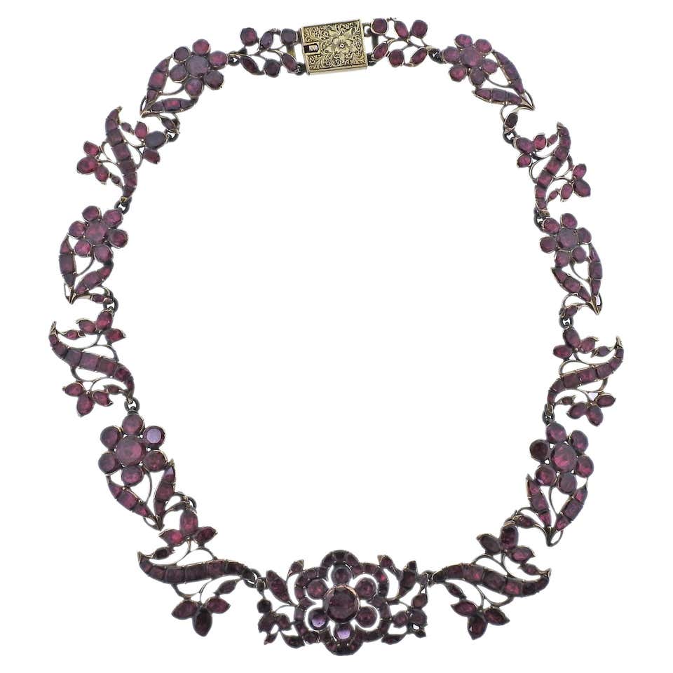 Antique Victorian Bohemian Garnet Necklace