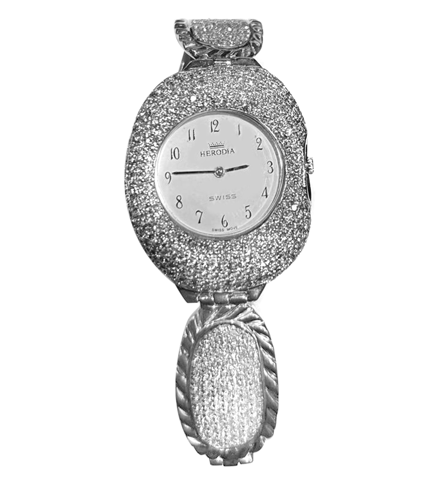 Herodia 14k Gold and Diamond Encrusted Swiss Watch