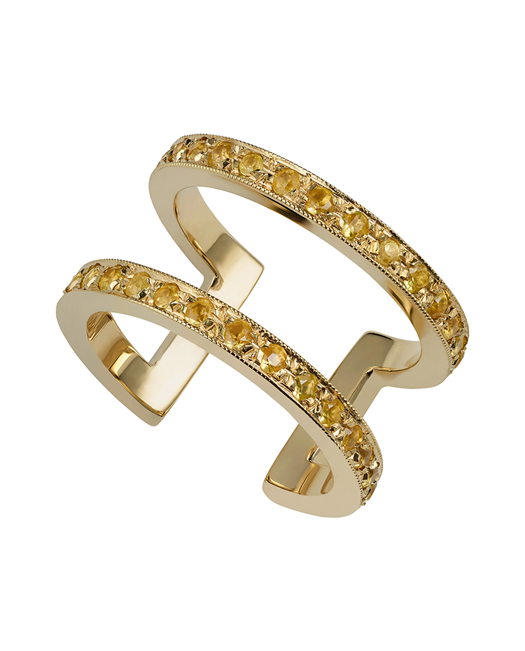 18K Yellow Gold Yellow Sapphire Korali Ring