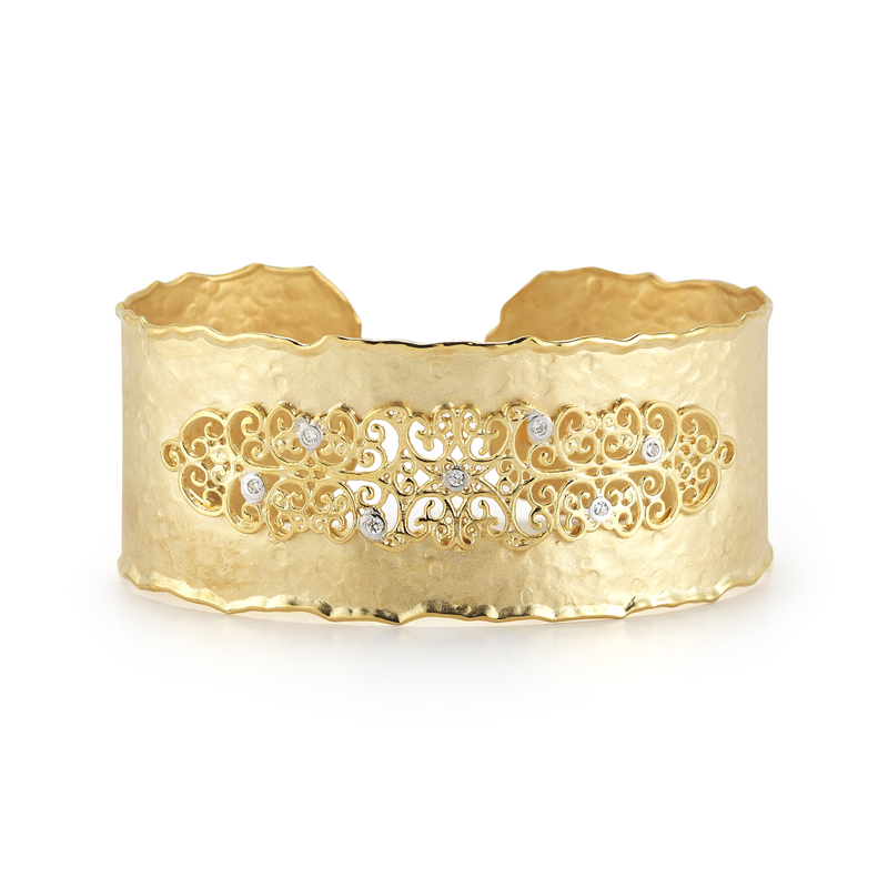 I.Reiss 14K Yellow Gold 0.14 Diamond Bracelet