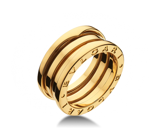 Bvlgari Bulgari B. Zero 1 18K Yellow Gold 3 Band AN191023 Ring