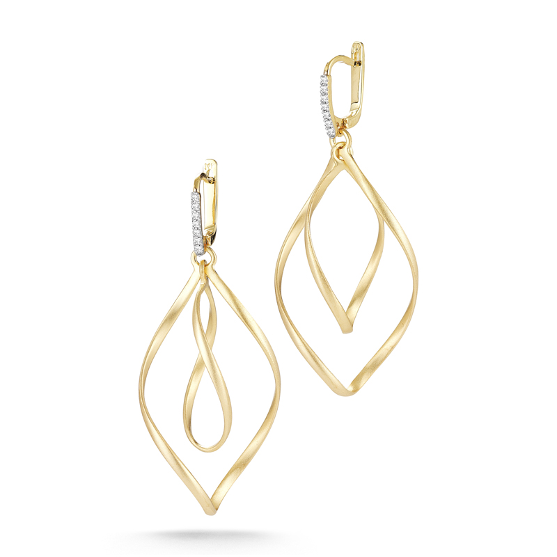I.Reiss 14K Yellow Gold 0.14 Diamond Earrings