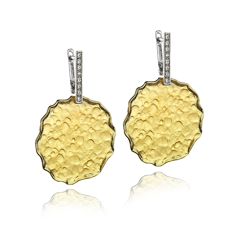 I.Reiss 14K Yellow Gold 0.12 Diamond Earrings