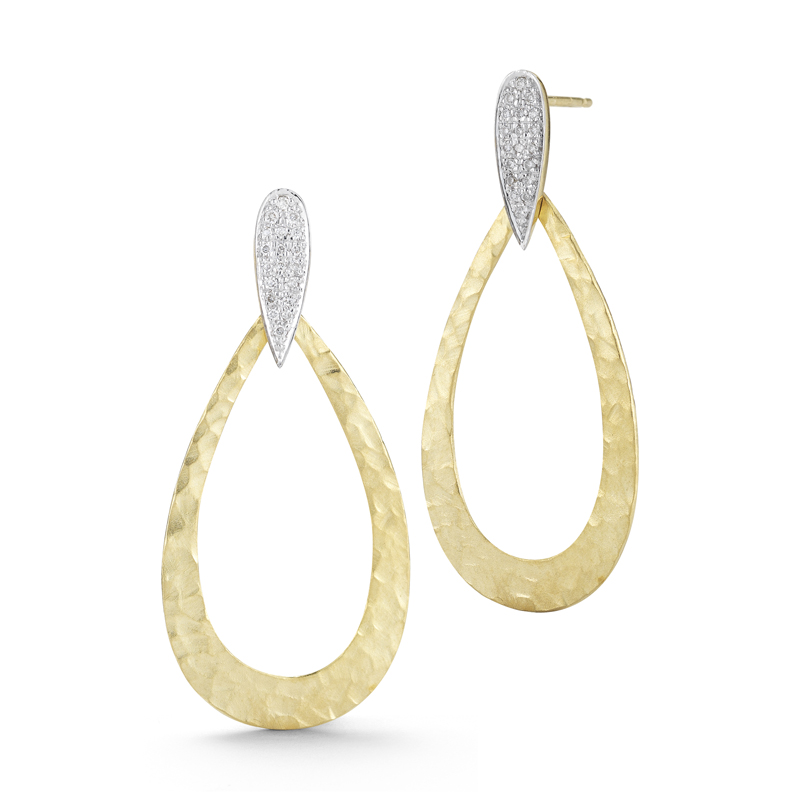 I.Reiss 14K Yellow Gold 0.22 Diamond Earrings